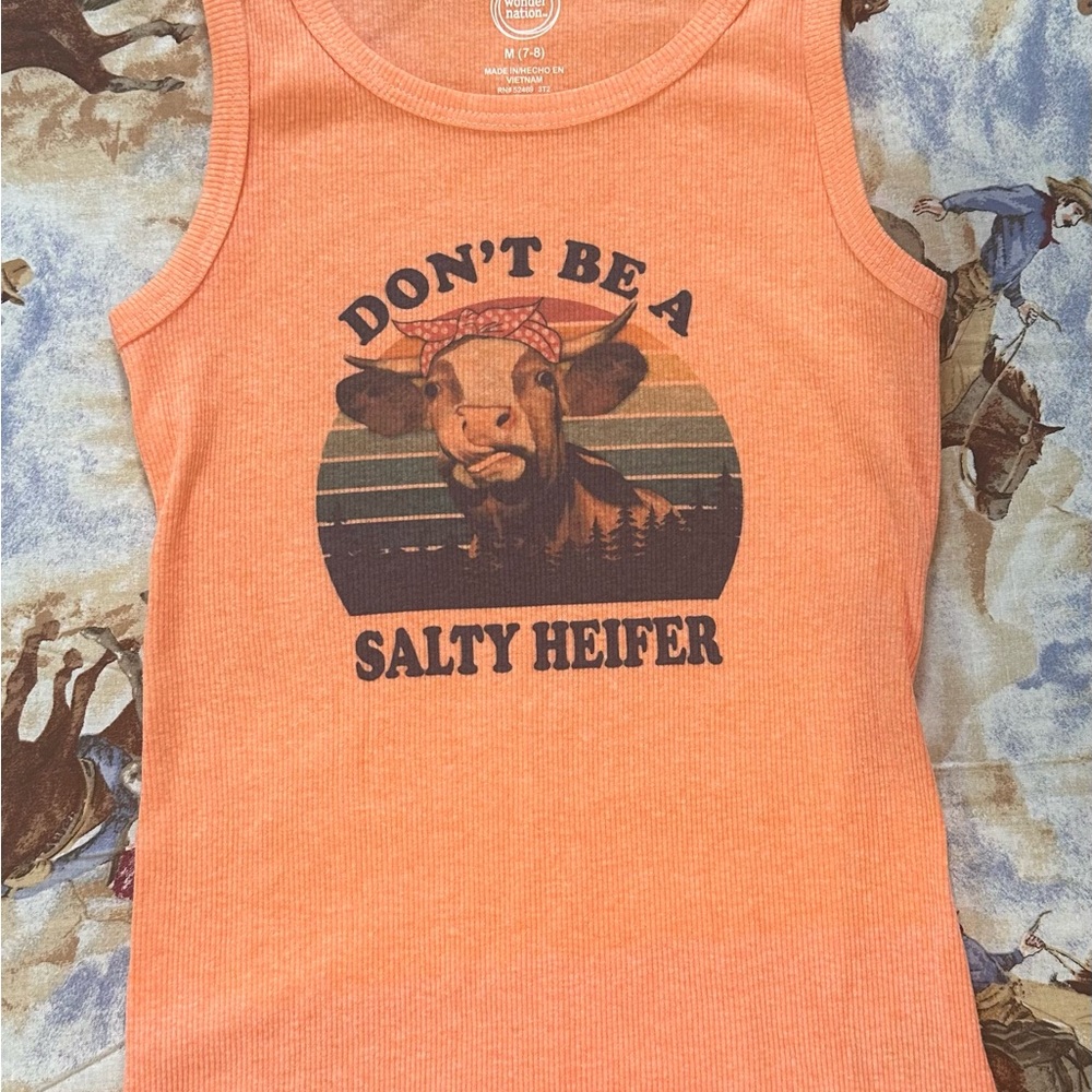 Cute girls cow tank!